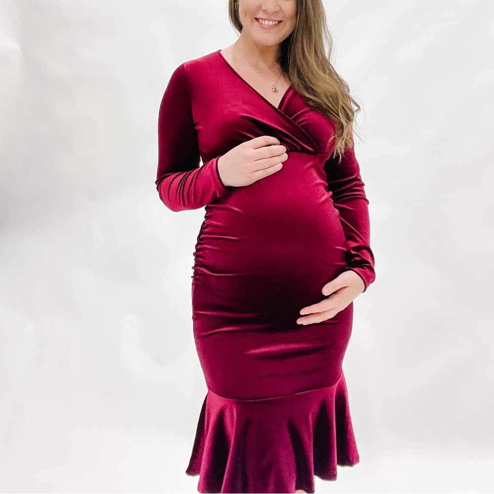 NWT - maternity velvet dress